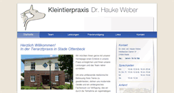 Desktop Screenshot of kleintierpraxisweber.de
