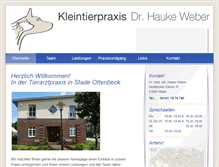 Tablet Screenshot of kleintierpraxisweber.de